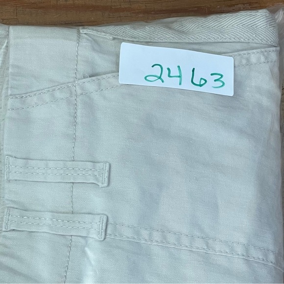 Chico's size Medium Chicos size 1 tan cargo linen cotton blend cropped pants - Picture 7 of 9